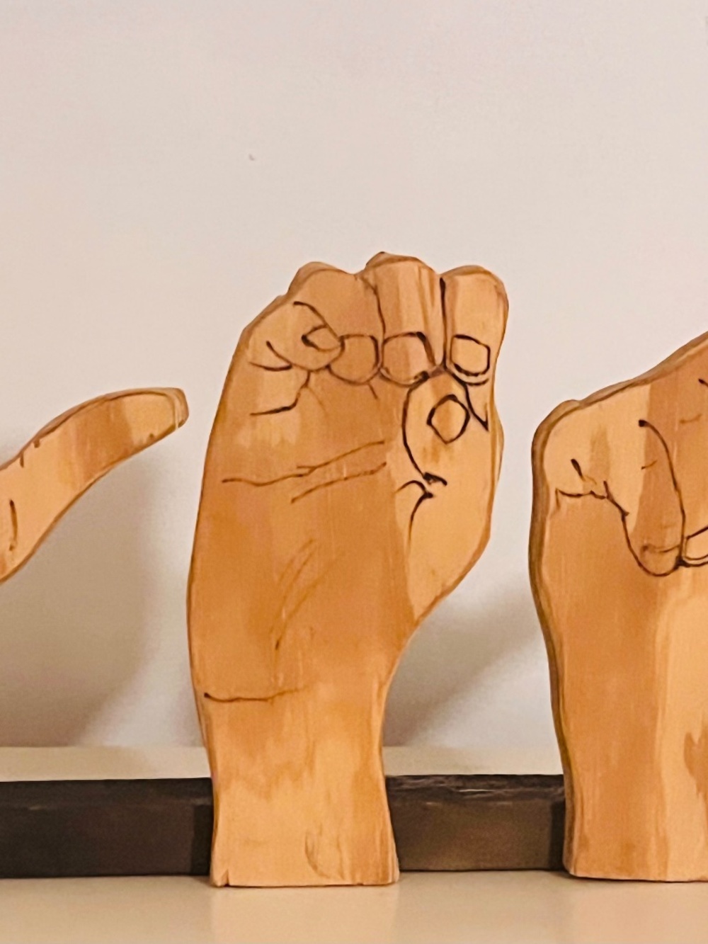 American Sign Language (ASL) Hand Carved I Love You